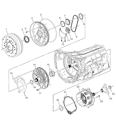 Imagem de Transmissão automática (8L90) caixa e peças relacionadas de acionamento e vedação