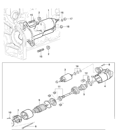 Imagem de Motor partida Bosch/Delco 12V 0,9KW/1,4KW (2011–2016) CF, CG80