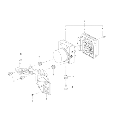 Imagem de Válvula moduladora de pressão dos freios e módulo eletrônico de controle