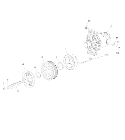 Imagem de Compressor e componentes do ar-condicionado