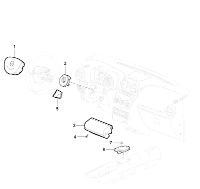 Imagem de Sistema airbag (2010) CG, CH, CJ48