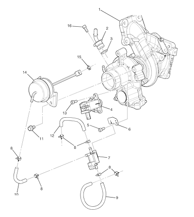 Imagem de Turbo alimentador conjunto (LTG/2.0X) (2018–2019) com válvulas e mangueiras
