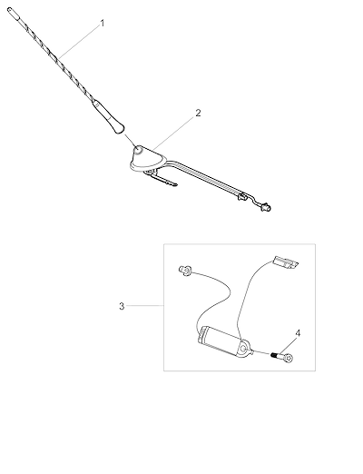 Imagem de Sistema de áudio e antena para som e recepção de rádio