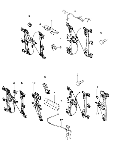 Imagem de Pacote acessórios para vidros elétricos (2013–2020) JP69