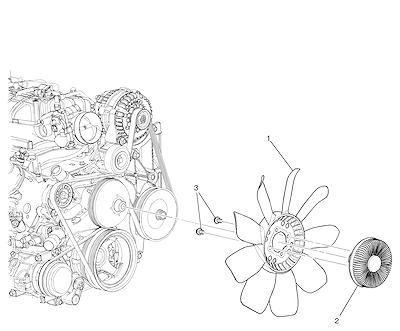 Imagem de Ventoinha de resfriamento 2.8L diesel (LWH, LWN)