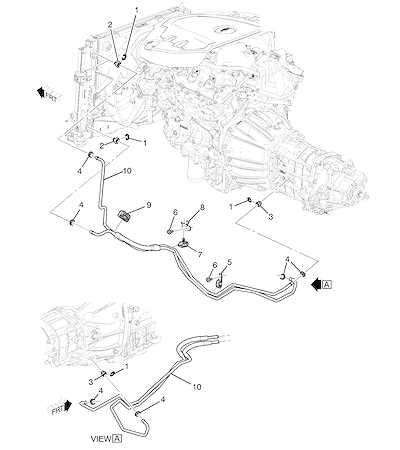 Imagem de Canos e mangueiras do arrefecimento do óleo da transmissão manual (2016)