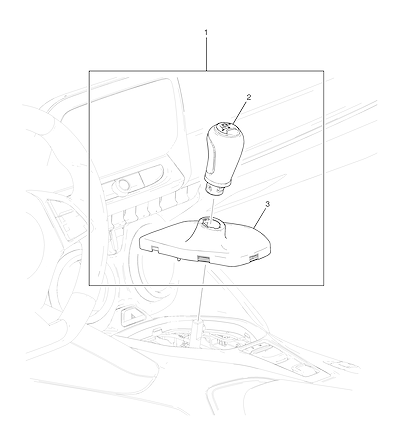 Imagem de Controles e componentes do câmbio manual com acabamento alternativo Sa7
