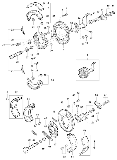 Imagem de Freio dianteiro com ajustador manual e componentes completos 15 x 4