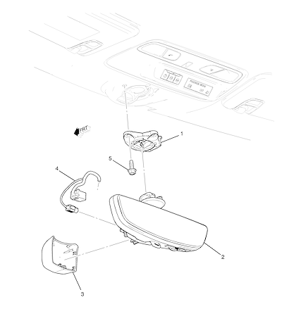Imagem de Espelho retrovisor interno e montagem (2019–2024)