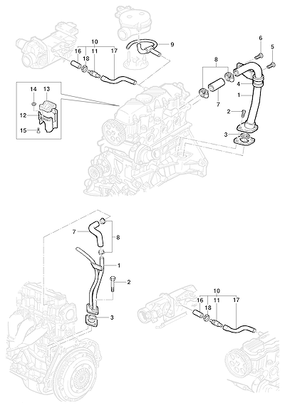 Imagem de Ventilação do motor LM3/LN2/LG1/LP8 e componentes associados