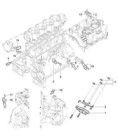 Imagem de Módulo controle motor e sensores (2010) para sistema de gestão eletrônica