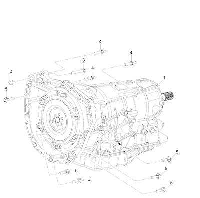 Imagem de Conjunto da transmissão automática (MYB, NQV) para tração 4x4