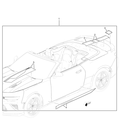 Imagem de Faixas e carroceria com decalques de desempenho V8 (2016–2018) (2)