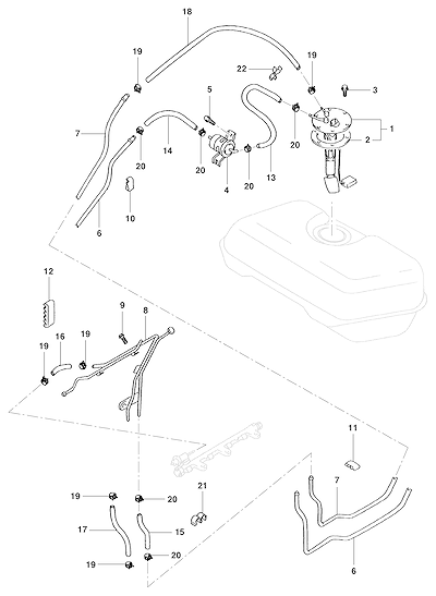 Imagem de Linha e bomba de combustível para motor gasolina (2007)