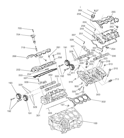 Imagem de Conjunto motor 3.6L L6 com cabeçote, eixo-comando e peças internas