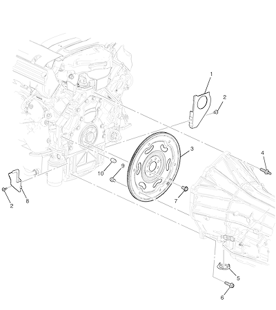 Imagem de Fixação do motor e transmissão automática LT1 6,2-7 A/T