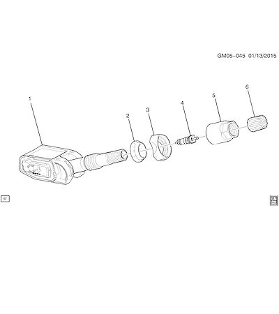 Imagem de Sensor de pressão do pneu (2016–2019) traseira e dianteira
