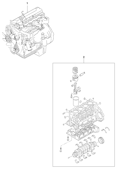 Imagem de Motor completo e parcial 4 cilindros 1L e 2L diesel e gasolina