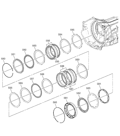 Imagem de Transmissão automática (M5U/8L90) conjunto de embreagem e peças de apoio