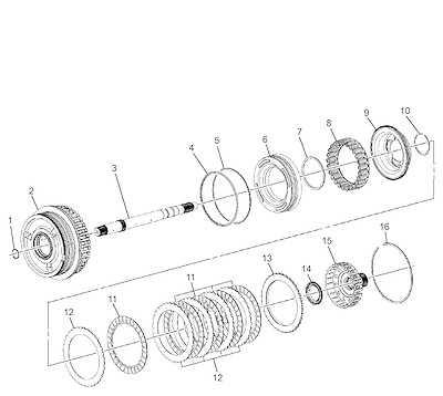 Imagem de Embreagem 4-5-6 para transmissão automática e peças de vedação e suporte