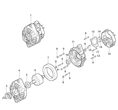 Imagem de Conjunto alternador (2011–2021) CF, CG80 com peças de reposição completas