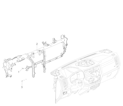 Imagem de Painel de instrumentos parte 3 (LHD) (2017–2024) com barras e fixações