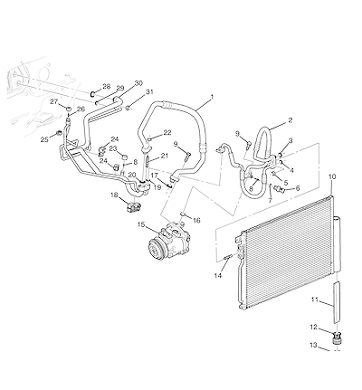 Imagem de Sistema de refrigeração do ar-condicionado (2014) LFH/1.8W
