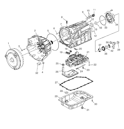 Imagem de Transmissão automática 6L80 caixa, componentes e fluido de serviço