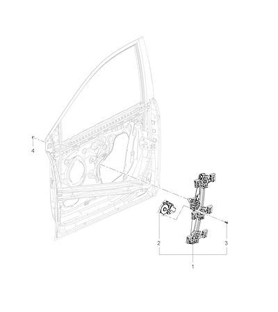 Imagem de Regulador e motor de vidro para porta lateral dianteira direita e esquerda