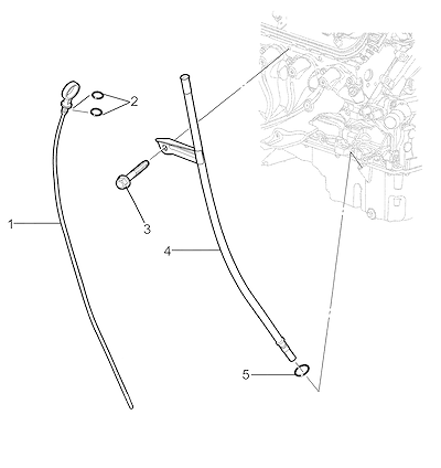 Imagem de Motor V6 tubo e indicador de nível de óleo (LLT)