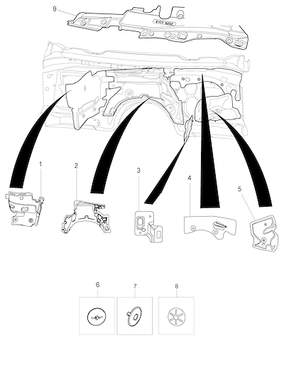 Imagem de Isolamento externo e anéis isolantes do painel de instrumentos