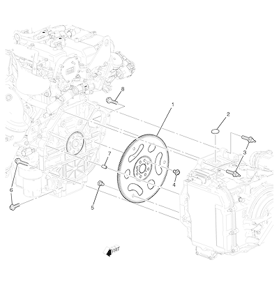 Imagem de Fixação do motor e transmissão automática (LTG/2.0X) (2018–2019)