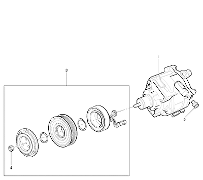 Imagem de Compressor e componentes do ar-condicionado