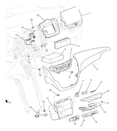 Imagem de Painel de instrumentos e sistema de conforto (2019–2021) com controles e módulos elétricos