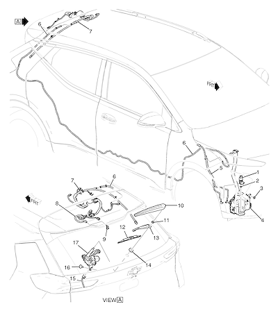 Imagem de Sistema limpador e lavador da janela traseira com motor e acessórios completos (1)