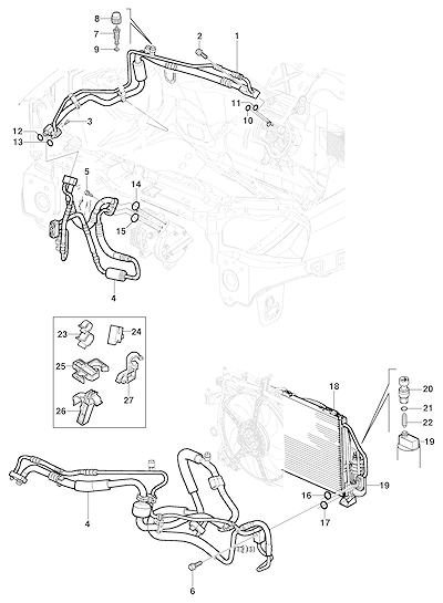 Imagem de Linha do ar-condicionado motor gasolina sedan, hatch e pick-up