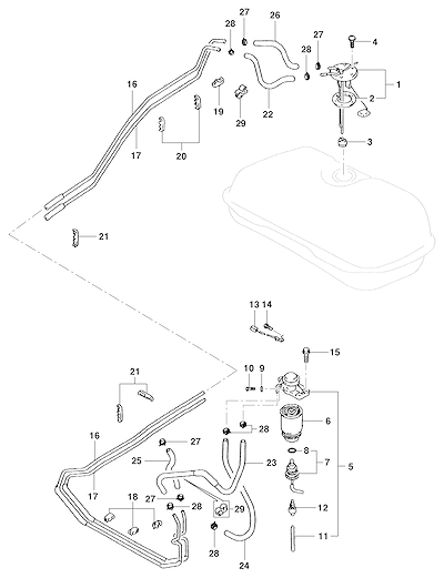 Imagem de Linha e medidor de combustível para motor diesel (2001)