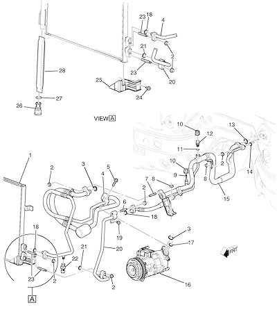 Imagem de Sistema de refrigeração do ar-condicionado 2.0X com compressor e condensador