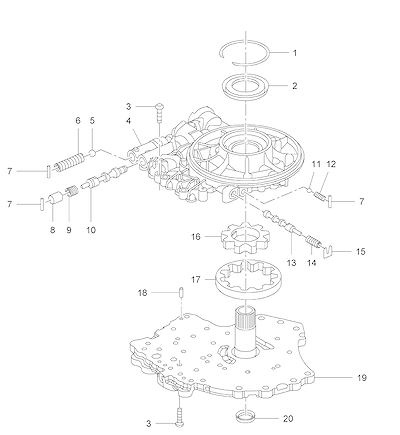 Imagem de Bomba de óleo e válvulas para transmissão automática e conversor de torque
