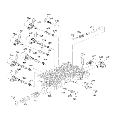 Imagem de Transmissão automática (M5T) (8L45) corpo válvula e solenoide controle