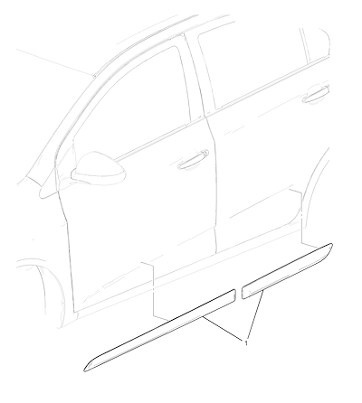Imagem de Pacote acessórios kit moldura inferior lado carroceria (2012–2013)