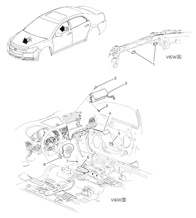 Imagem de Sistema airbag motorista e passageiro com sensores e módulos de segurança