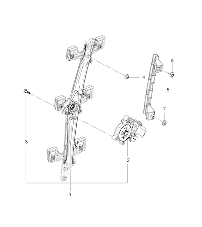 Imagem de Regulador e motor de vidro para porta lateral dianteira direita e esquerda