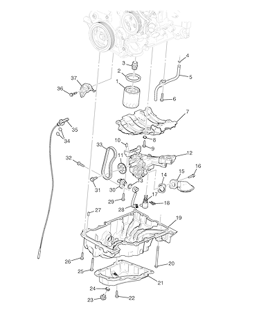 Imagem de Conjunto motor 1.5L L4 com bomba de óleo, cárter e peças (2020–2024)