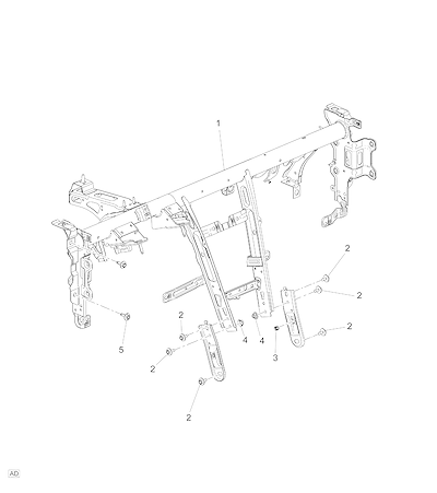 Imagem de Painel de instrumentos com controle de ar-condicionado e fixações diversas