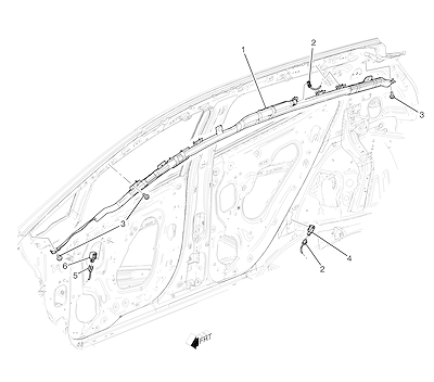 Imagem de Sistema de proteção airbag lateral e teto com sensores e fiação elétrica