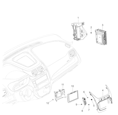 Imagem de Fixação e suporte para rádio, receptor e controle com acessórios diversos