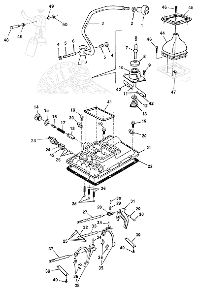 Imagem de Alavanca de mudanças e controle da transmissão manual (MSG)