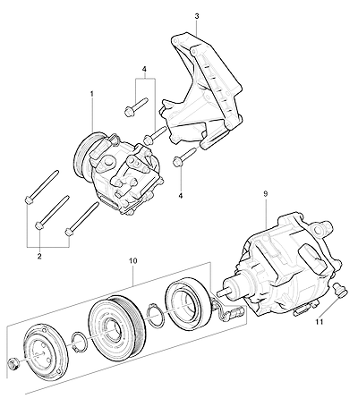 Imagem de Pacote de montagem e acessórios para compressor de ar-condicionado