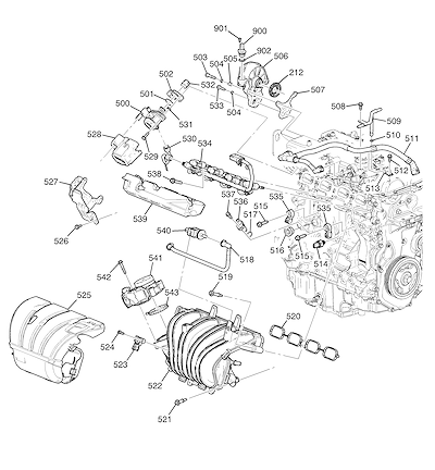 Imagem de Coletor admissão e sistema de combustível 2.0L (2018–2019) LTG/2.0X